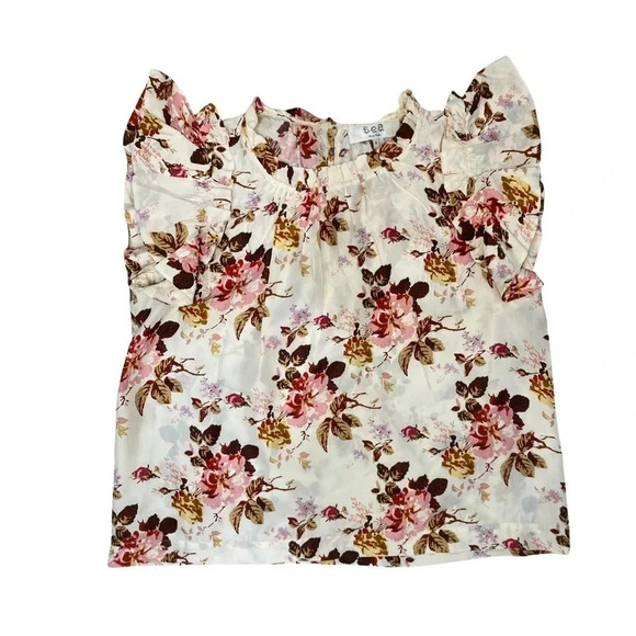 Sea New York Esme Floral Ruffle Top Size Small - Picture 5 of 9